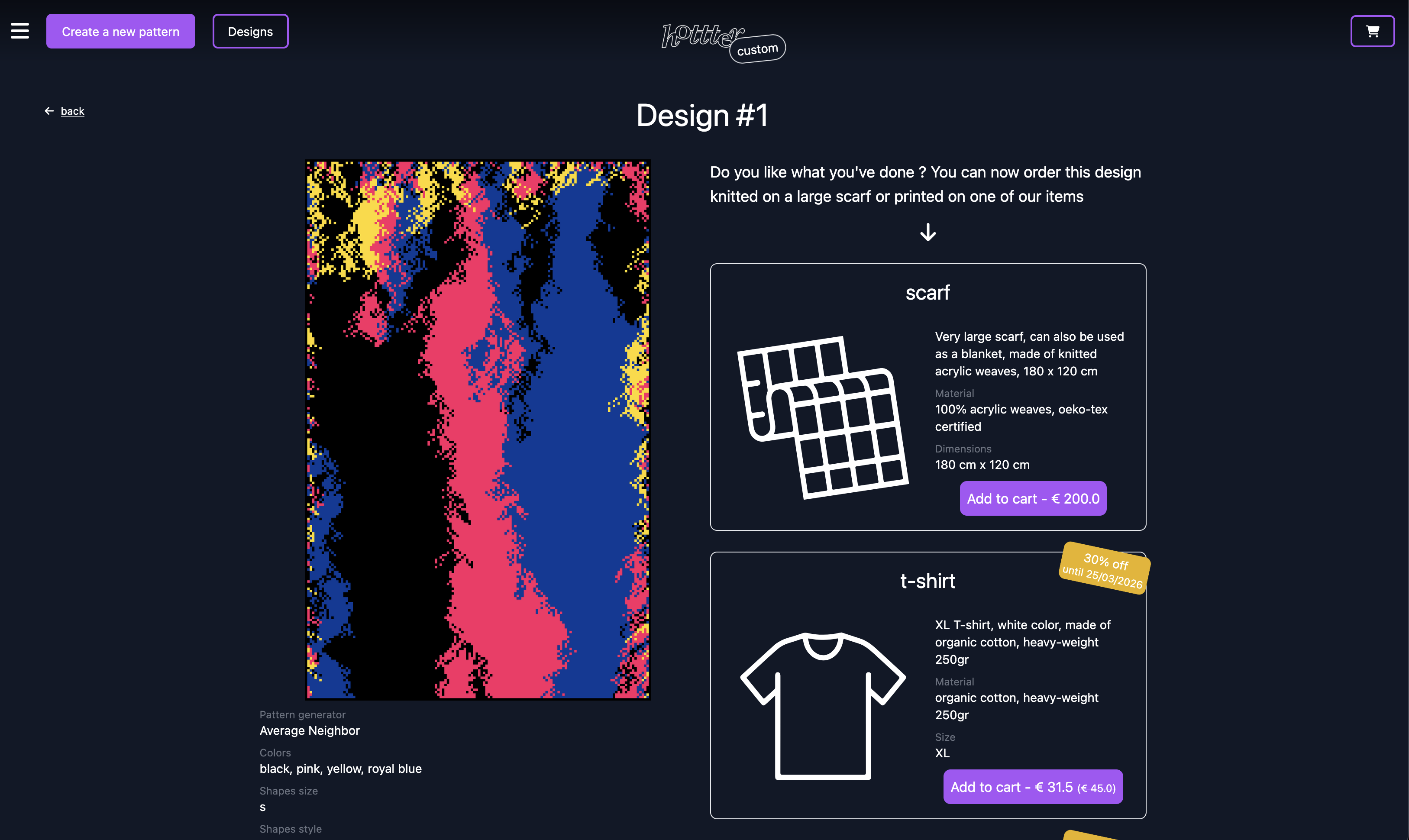 hottter - pattern generator